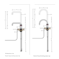 Quooker PRO3 Nordic Round Stainless Steel Boiling Water Tap with 3L Tank (RVS)