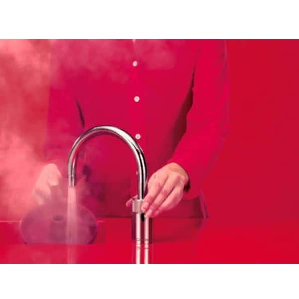 Quooker PRO3 Nordic Round Stainless Steel Boiling Water Tap with 3L Tank (RVS)